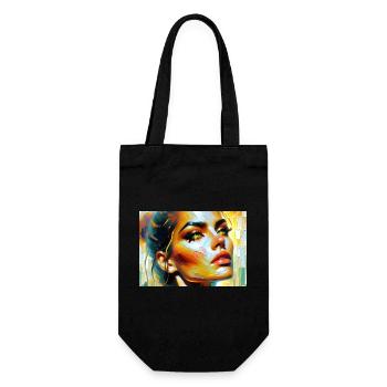 She... - Gift Bag for Bottles - black - Front