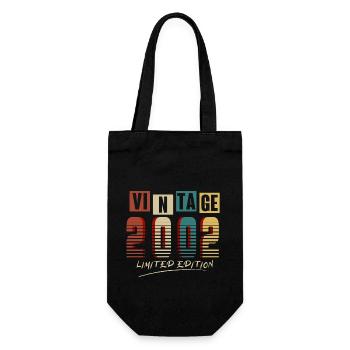Jahrgang 2002: Limitierte Auflage - 23. Jubiläum. - Geschenkbeutel für Flaschen - Schwarz - Vorne