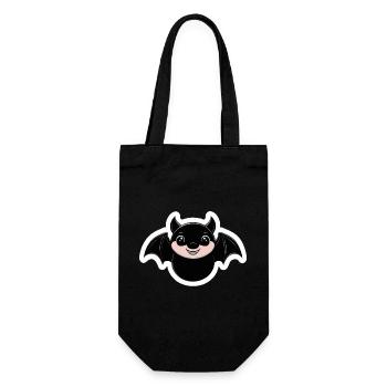 Chauve-souris mignonne - Conception de dessin animé amusante pour Hall - Sac à bouteille - noir - Devant