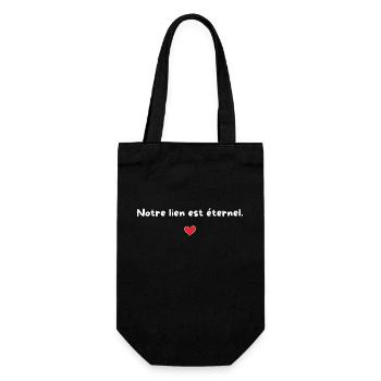 Unser Bund währt ewig - Geschenkidee für Paare - Geschenkbeutel für Flaschen - Schwarz - Vorne