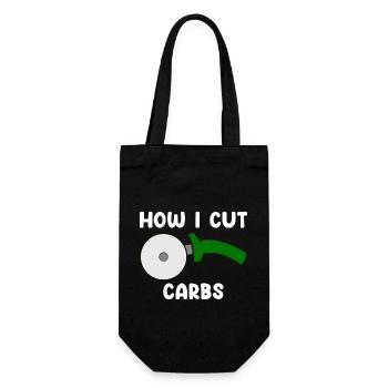 Pizza - Gift Bag for Bottles - black - Front