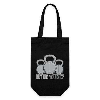 Motivation with humor for the gym - Gift Bag for Bottles - black - Front