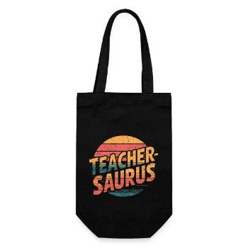 Teacher-saurus 14 - Geschenkbeutel für Flaschen - Schwarz - Vorne