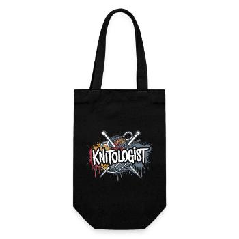 Passion for knitting - Gift Bag for Bottles - black - Front