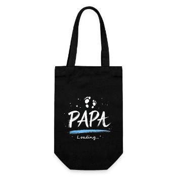 Papa 2025 Loading Geschenk für werdende Väter - Geschenkbeutel für Flaschen - Schwarz - Vorne
