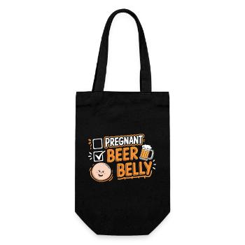 Pregnant Beer Belly 4 - Geschenkbeutel für Flaschen - Schwarz - Vorne