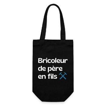 Handyman from father to son - dad gift - Gift Bag for Bottles - black - Front