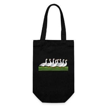 Geese - Gift Bag for Bottles - black - Front