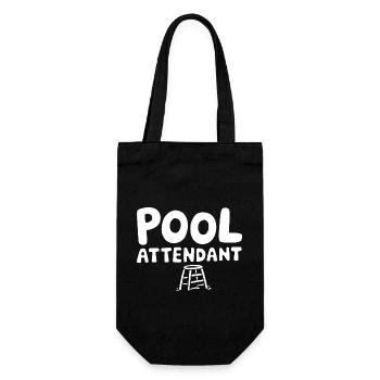 Pool-Vibes genießen - Geschenkbeutel für Flaschen - Schwarz - Vorne