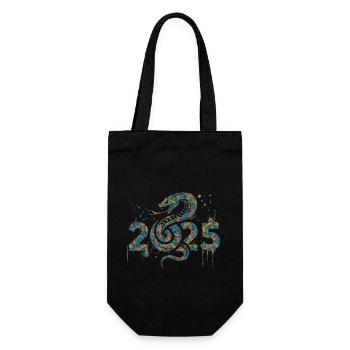 Fantasy Drache Anime Drachenkopf Mythos Reptilienschlange - Geschenkbeutel für Flaschen - Schwarz - Vorne