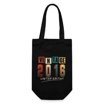 Jahrgang 2016: Limitierte Auflage - 9. Jubiläum. - Geschenkbeutel für Flaschen - Schwarz - Vorne
