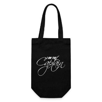 Je suis le capitaine marin disant texte citation logo - Sac à bouteille - noir - Devant