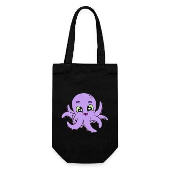 Octopus Kraken Kids Child Baby Sea Creatures - Gift Bag for Bottles - black - Front