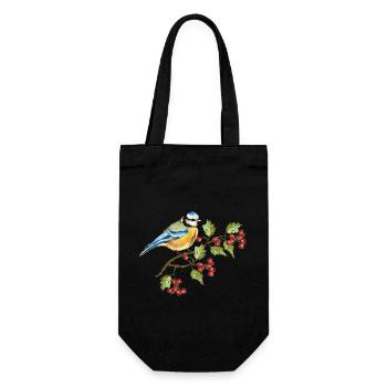 Colorful bird - Gift Bag for Bottles - black - Front