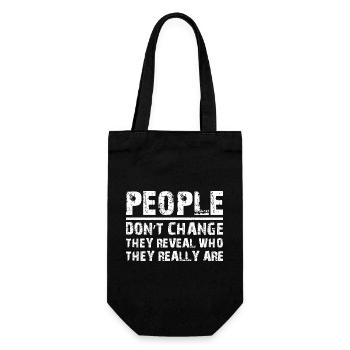 people don't change funny - Gift Bag for Bottles - black - Front