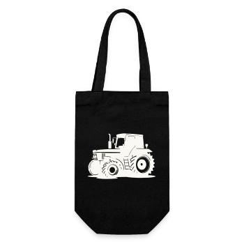 Traktor - Geschenkbeutel für Flaschen - Schwarz - Vorne