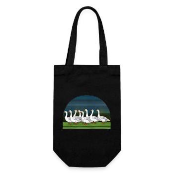 Geese - Gift Bag for Bottles - black - Front