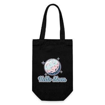 HELLO MOON - Gift Bag for Bottles - black - Front