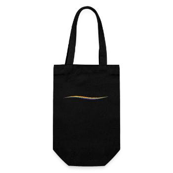 Ligne arc-en-ciel - Sac à bouteille - noir - Devant