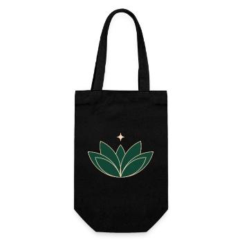 Lotus Lotus Flower - Gift Bag for Bottles - black - Front
