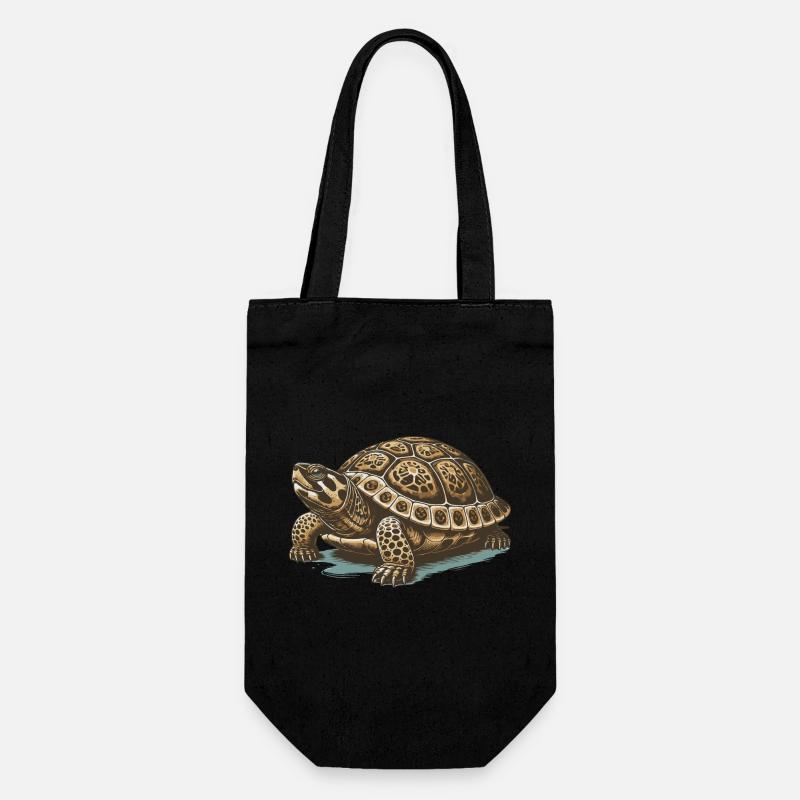 Schildkröte - Geschenkbeutel für Flaschen - Schwarz