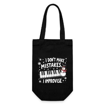 T Shirt Piano - Pianist - Gift Bag for Bottles - black - Front