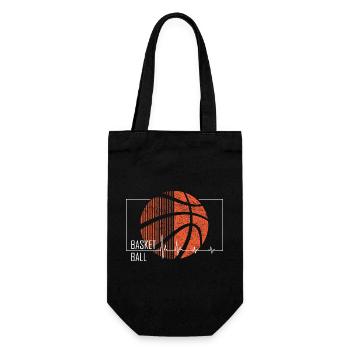 Graphique de battement de cœur de basket-ball - Sac à bouteille - noir - Devant