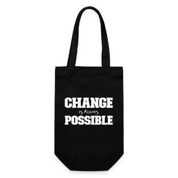Change is always possible - Gift Bag for Bottles - black - Front