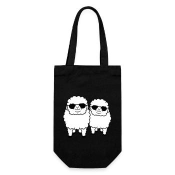 2 Lunettes de soleil Sheep Party Sheep Team Friends - Sac à bouteille - noir - Devant
