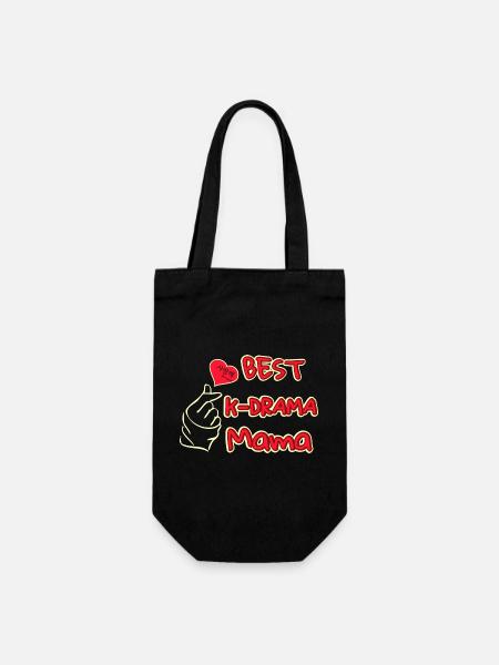 Best mom best kdrama mama - Gift Bag for Bottles - black