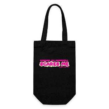Don't ring my doorbell, it scares me - Gift Bag for Bottles - black - Front