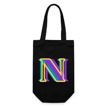 Multicolored letter n - Gift Bag for Bottles - black - Front