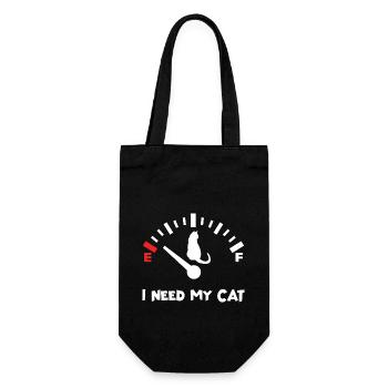 I Need My Cat - Geschenkbeutel für Flaschen - Schwarz - Vorne