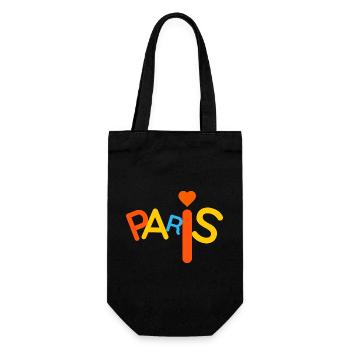 Colorful Paris - Gift Bag for Bottles - black - Front
