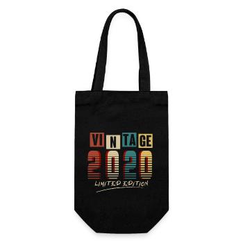 Vintage 2020: Limited Edition - 5th Anniversary. - Gift Bag for Bottles - black - Front
