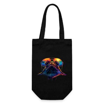 Stachelrochen - Geschenkbeutel für Flaschen - Schwarz - Vorne