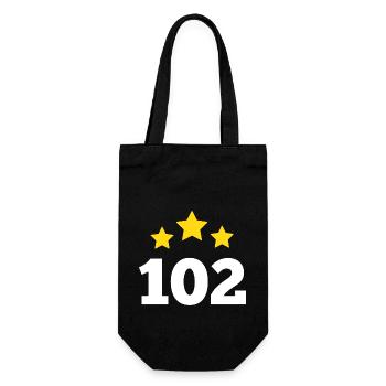 102 ans étoile - cadeau 102e anniversaire - Sac à bouteille - noir - Devant