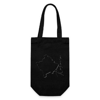 Carte du Kosovo en tant qu’aperçu EN - Sac à bouteille - noir - Devant