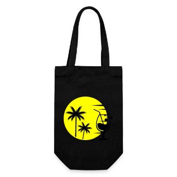 cocktail sunset - Geschenkbeutel für Flaschen - Schwarz - Vorne