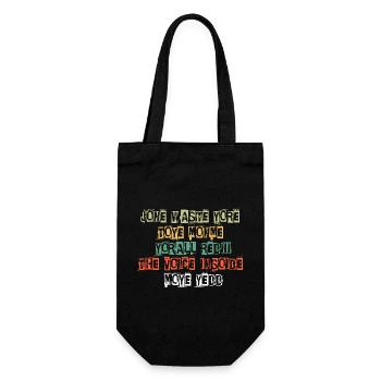 JONE WASTE YORE TOYE MONME YORALL REDIII THE VOICE - Geschenkbeutel für Flaschen - Schwarz - Vorne