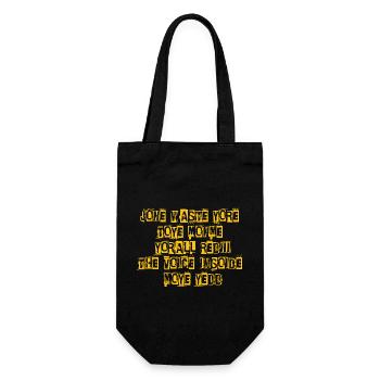 JONE WASTE YORE TOYE MONME YORALL REDIII THE VOICE - Geschenkbeutel für Flaschen - Schwarz - Vorne