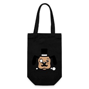 Chien M. Sir Cylindre Chapeau Monocle Lunettes Empire - Sac à bouteille - noir - Devant