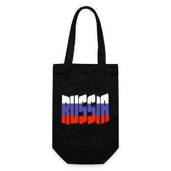 Russia flag letters colors - Gift Bag for Bottles - black - Front