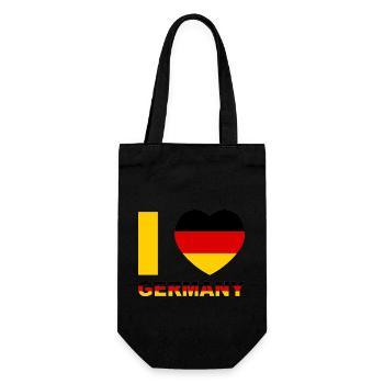 J’aime l’Allemagne Drapeau Coeur - Sac à bouteille - noir - Devant