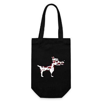 Dog Zombie Undead Halloween Horror Corpse Creepy - Gift Bag for Bottles - black - Front