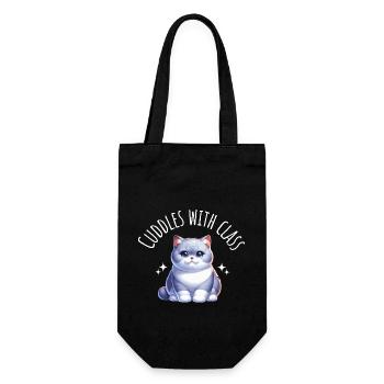 British Shorthair Cat Pet Drôle de dicton - Sac à bouteille - noir - Devant