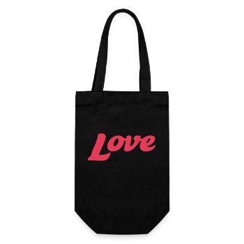 Liebe - Geschenkbeutel für Flaschen - Schwarz - Vorne