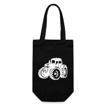 Traktor - Geschenkbeutel für Flaschen - Schwarz - Vorne