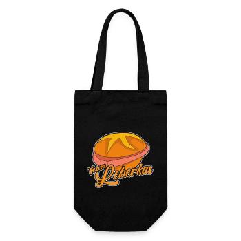 Team Leberkas – Das perfekte T-Shirt für Leberkäse - Geschenkbeutel für Flaschen - Schwarz - Vorne