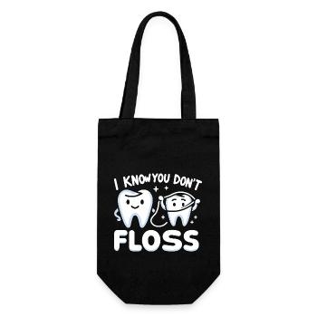 I Know You Don't Floss 13 - Geschenkbeutel für Flaschen - Schwarz - Vorne